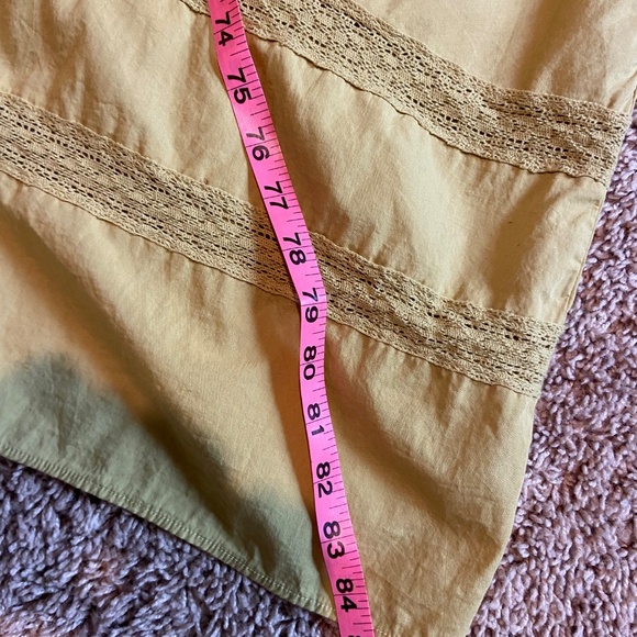 Free People Green, Spaghetti Strap, Maxi, Cotton Dress - Picture 8 of 16